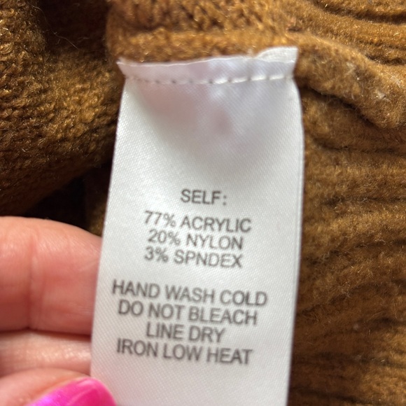 Vici Tan and Orange Knit Cardigan Sweater S - Picture 6 of 6